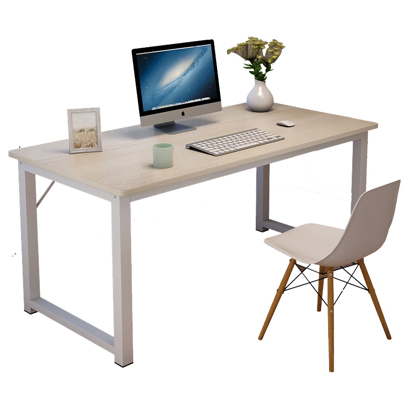 简易电脑桌台式桌古达家用写字台书桌简约现代钢木组装办公桌子双人桌