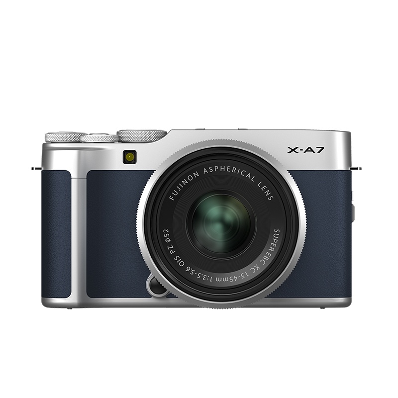 富士(FUJIFILM) X-A7(15-45mm)海军蓝 单镜头套装 数码微单相机