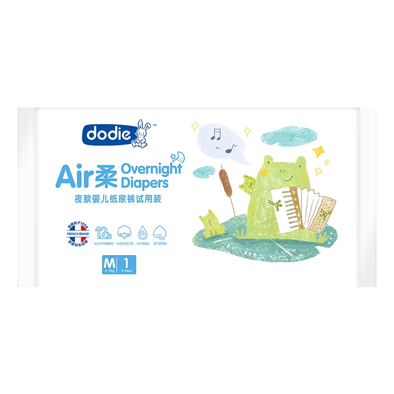 杜迪 Dodie Air 柔 · 夜款婴儿纸尿裤(M)5片