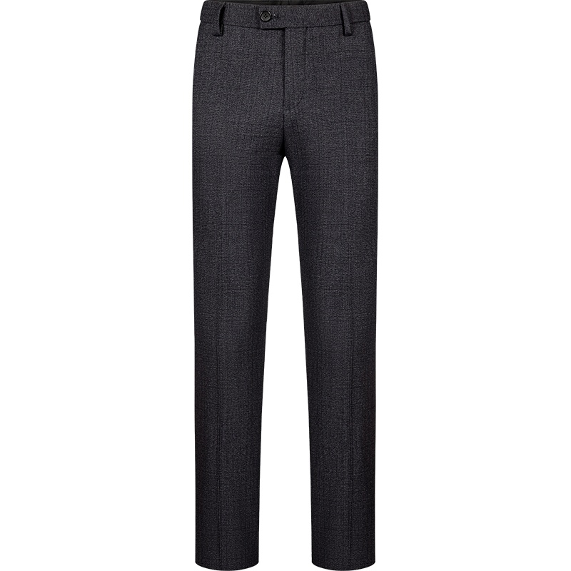 柒牌男士商务混纺西裤2021秋季新款青年时尚休闲格子炭灰直筒男裤