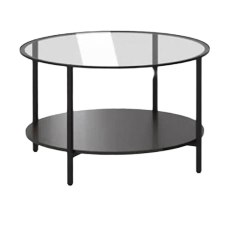 企业定制 餐台 茶几 黑褐色 玻璃 75 厘米 DMS