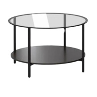 企业定制 餐台 茶几 黑褐色 玻璃 75 厘米 DMS