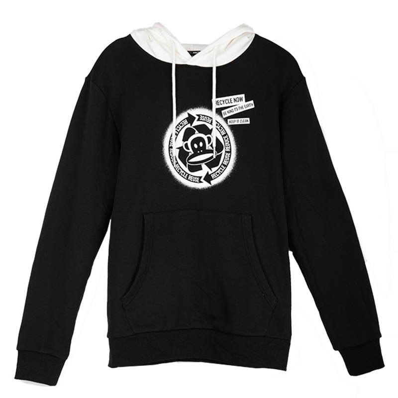 Paul Frank/大嘴猴春秋季新款卫衣男常规连帽宽松针织套头衫棉