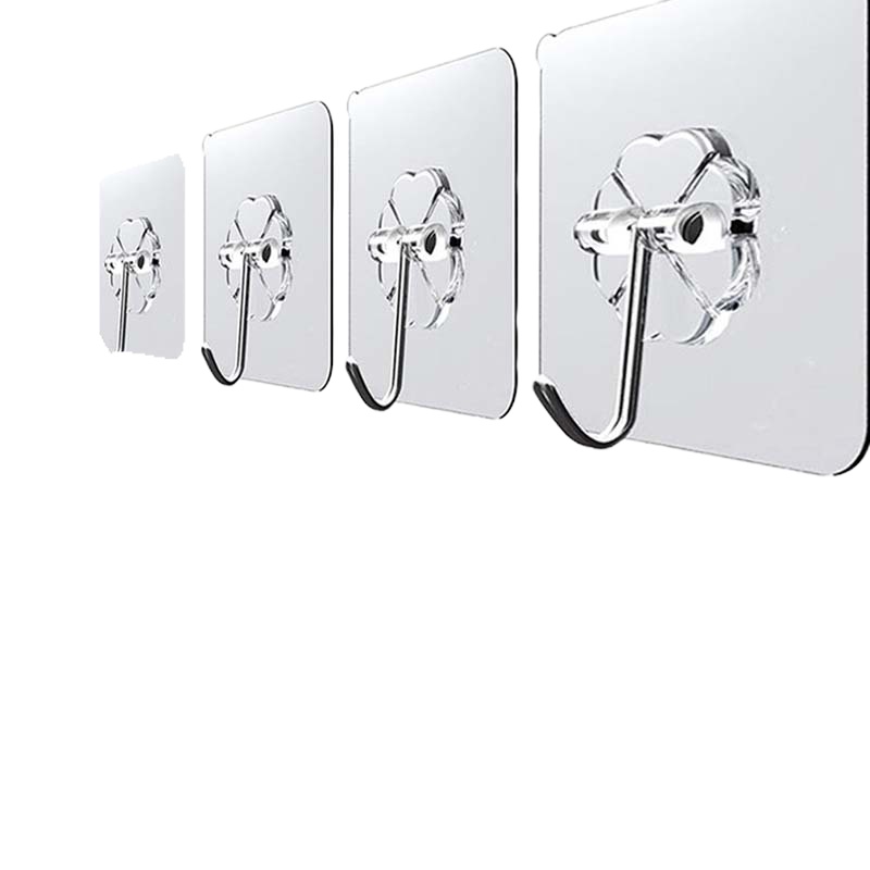 企购优品 强力粘钩 透明色 7*7cm 单位:个 挂钩 无痕透明粘钩