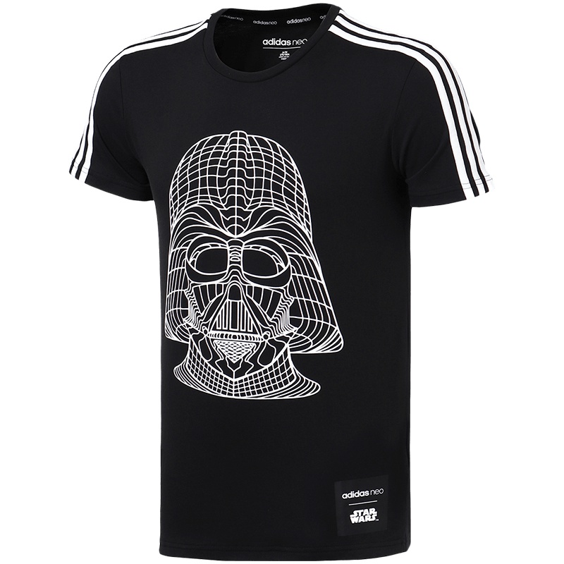 【自营】adidas阿迪达斯NEO男子短袖T恤星球大战休闲运动服CV6998 L CV6998黑+白