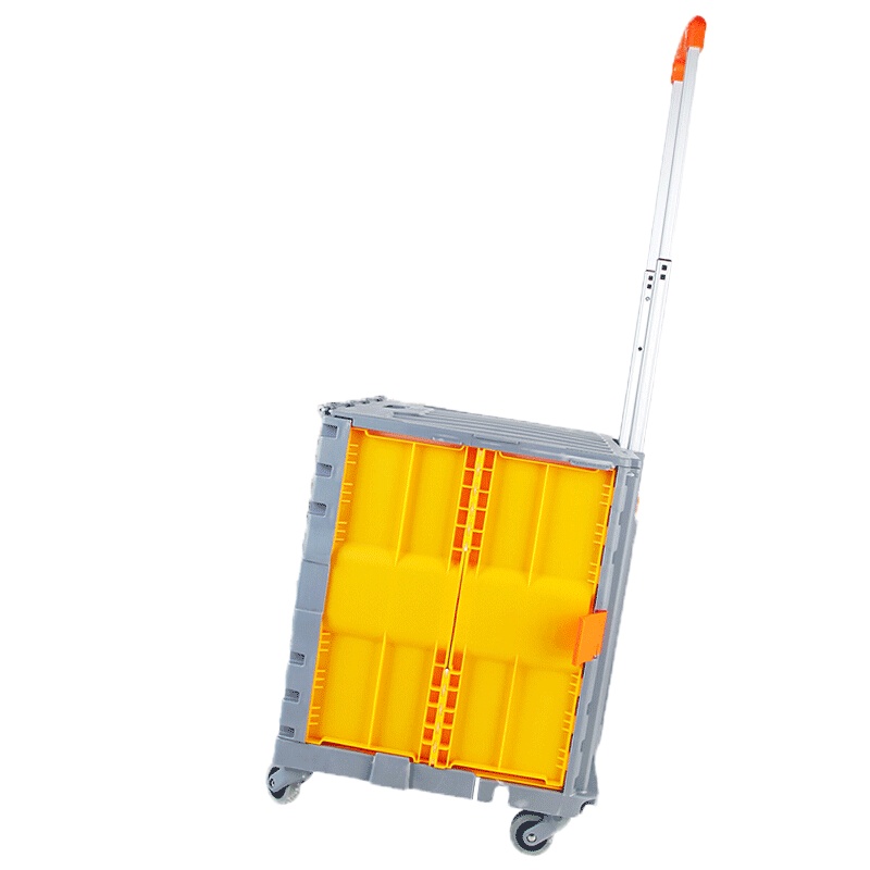 新越昌晖 拉杆车折叠手拉车购物车爬楼手推车轻音拉货车小推车拖车行李车 2轮轻音款黑承重约140斤 90ST