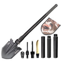 汉道中国工兵铲户外车载多功能折叠铁锹兵工铲锰钢军工铲军版原品