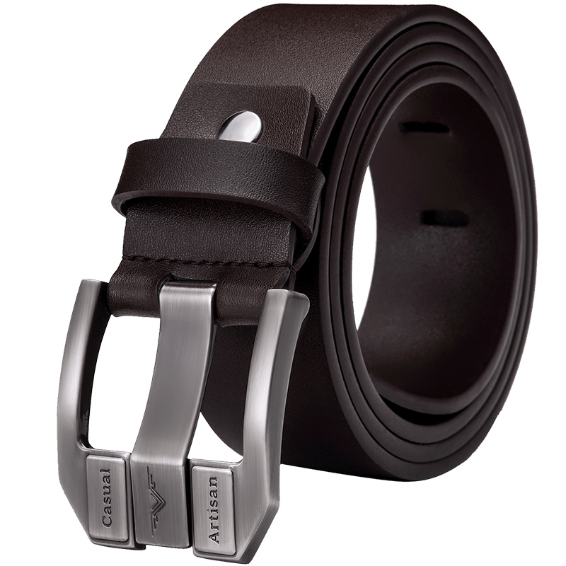 第九城（V.NINE） 皮带男士针扣休闲复古腰带男牛皮商务简约中青年裤带礼盒装