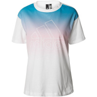 ADIDAS阿迪达斯 2019新款 女子渐变短袖 圆领棉质透气运动休闲T恤 DV0722