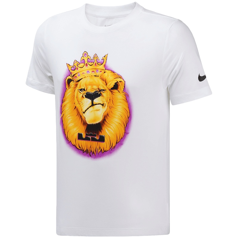 .NIKE男装短袖T恤时尚针织詹姆斯狮子王篮球运动服BV8316