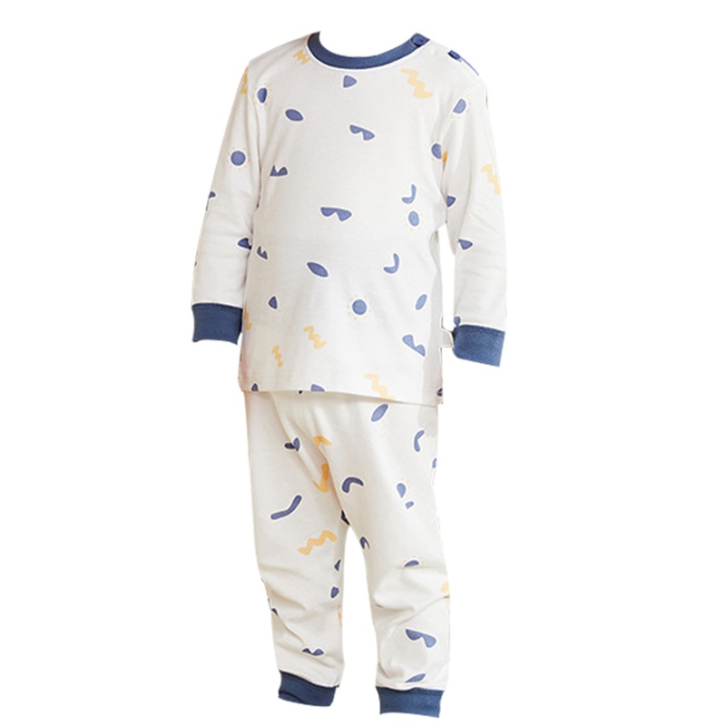 猫人[高腰护肚内衣套装]纯棉宝宝睡衣男童家居服秋衣秋裤儿童睡衣