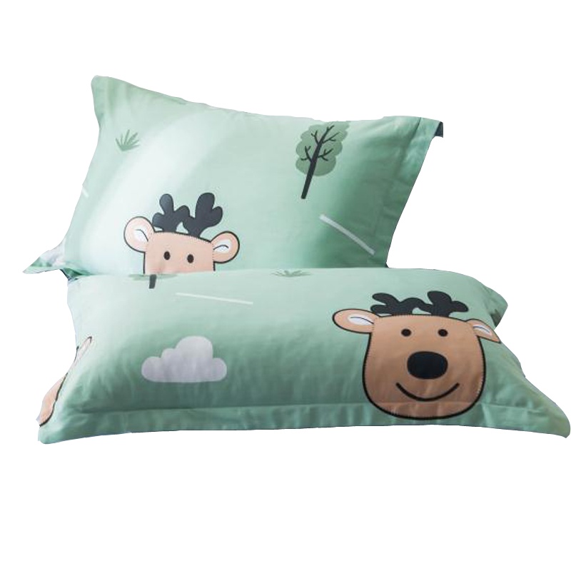 唛乐斯Mallas全棉印花枕套 纯棉枕套两只 精梳全棉枕芯套一对