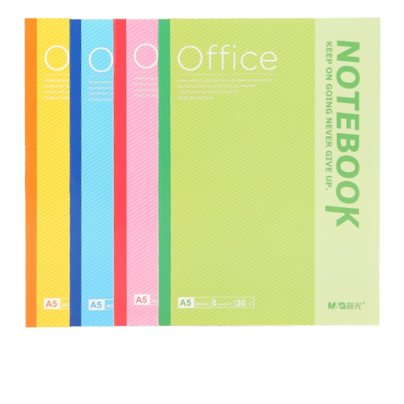 晨光(M&G) 笔记本子 商务工作 记事本 软抄本 办公用软面抄 A5 30页 8本 APY2BP27