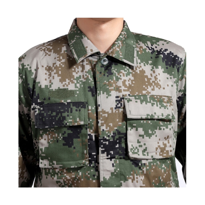 谋福 9656 户外丛林数码迷彩服套装男陆款作训服07军训军迷迷彩工作服(丛林迷彩-170)