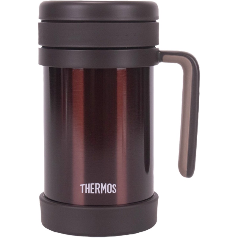 膳魔師(THERMOS)保温杯TCMF-501办公杯304不锈钢500ML可拆卸不锈钢茶漏水杯泡茶杯棕色CBW家用/通用