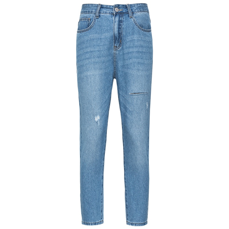 森马破洞牛仔裤男春秋2019新款时尚九分裤小锥形长裤个性港风男裤