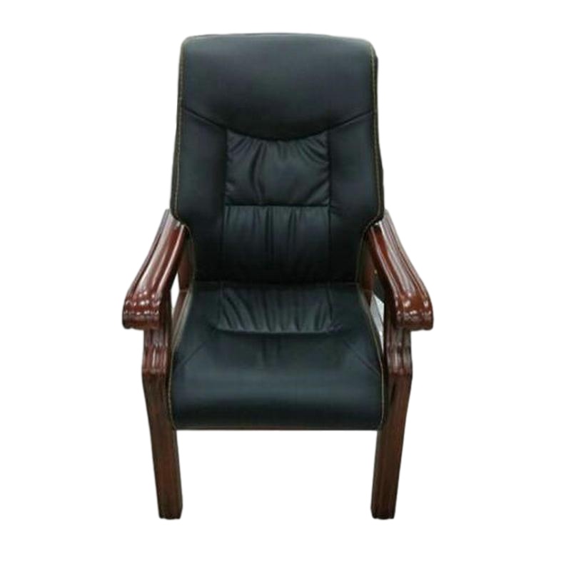 逐鹿中原办公椅双扶手班台椅橡木实木框架椅西皮TY593