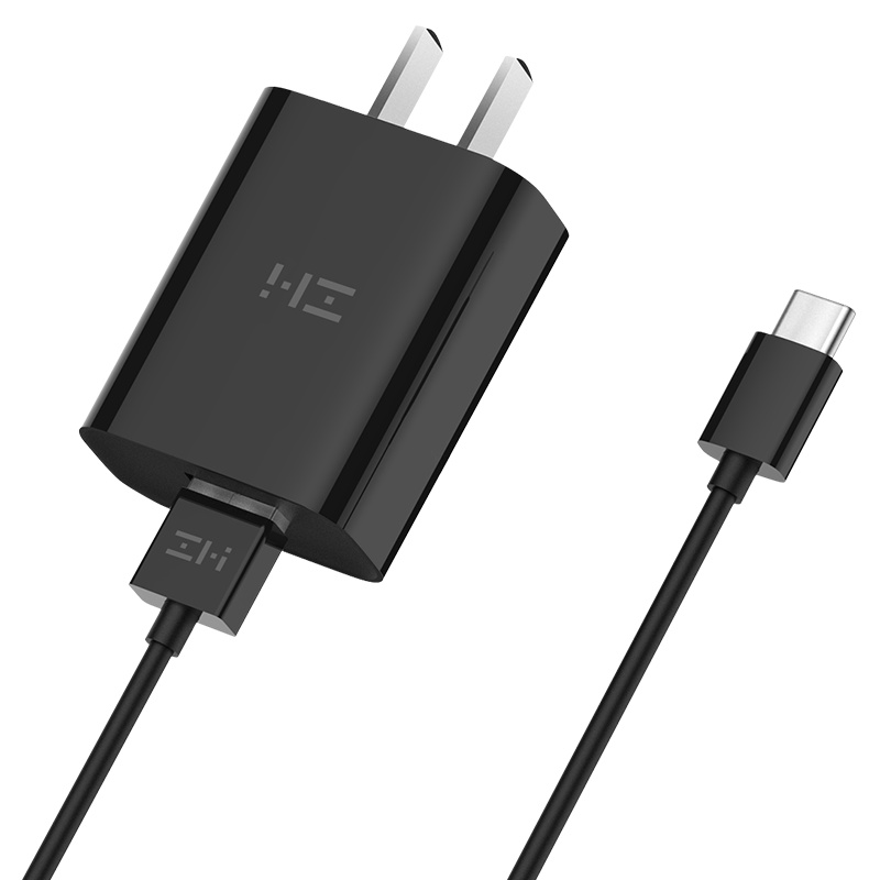 ZMI紫米 QC3.0快充充电器 安卓通用插头套装白色充电头+充电线Typc1