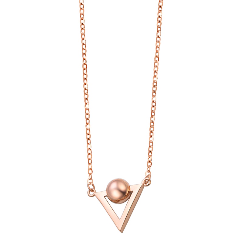 金一18K金 锥形女士 K金项链 套链 (定价)CEC016 AU750