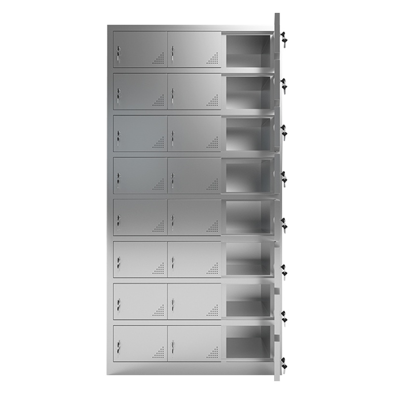 永格304不锈钢衣柜更衣柜员工储物柜 不锈钢24门衣柜