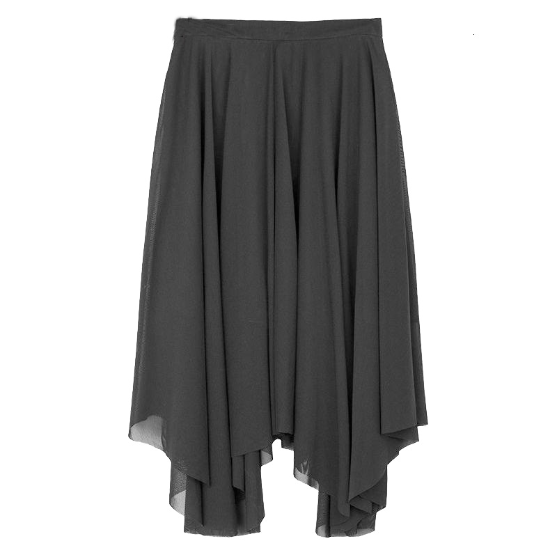 上新拉夏贝尔candie's秋冬新款纯色百褶不规则网纱a字裙女30081560