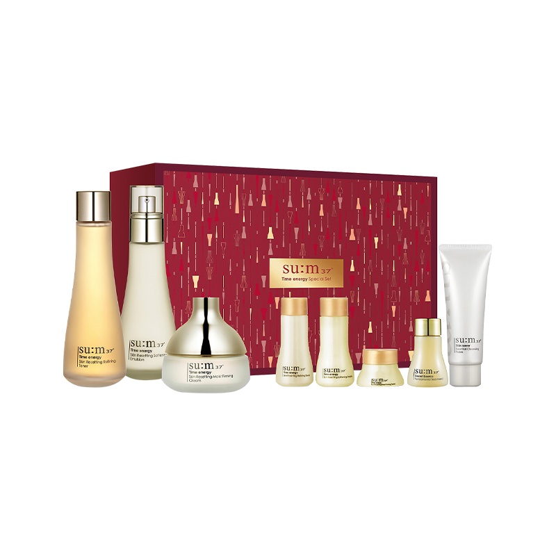 [大S孕期推荐]su:m 37 苏秘37度 时间能量 新肌水乳霜 7件套 护肤套装 补水保湿