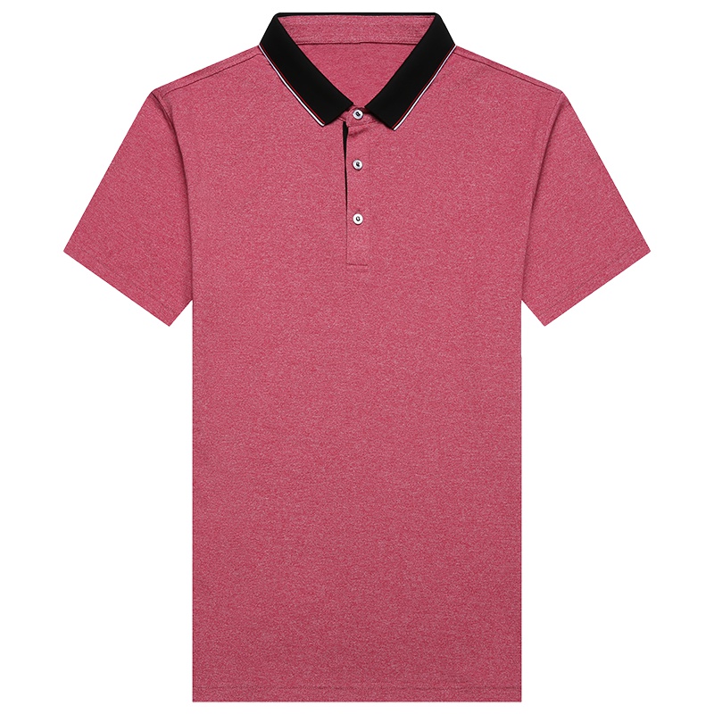 卡帝乐鳄鱼短袖T恤男翻领纯色Polo衫中年宽松男上衣BAB9038