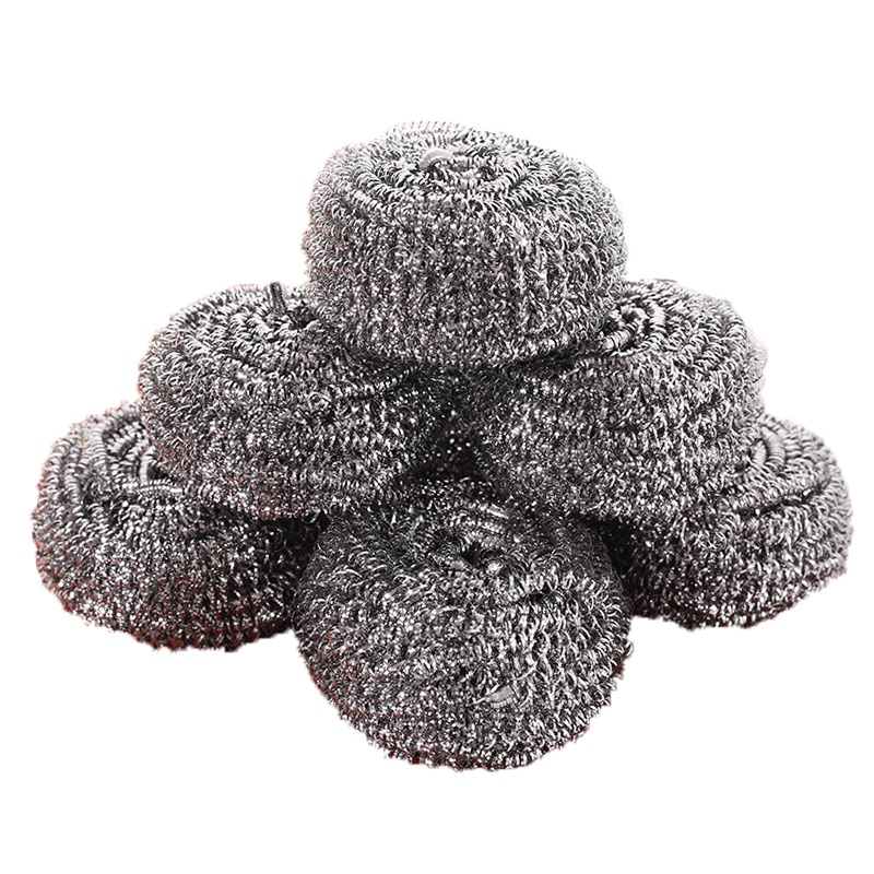 【20个装送2个手柄】双伟 不锈钢厨房清洁球钢丝球不掉丝不掉渣家用洗碗球刷锅球