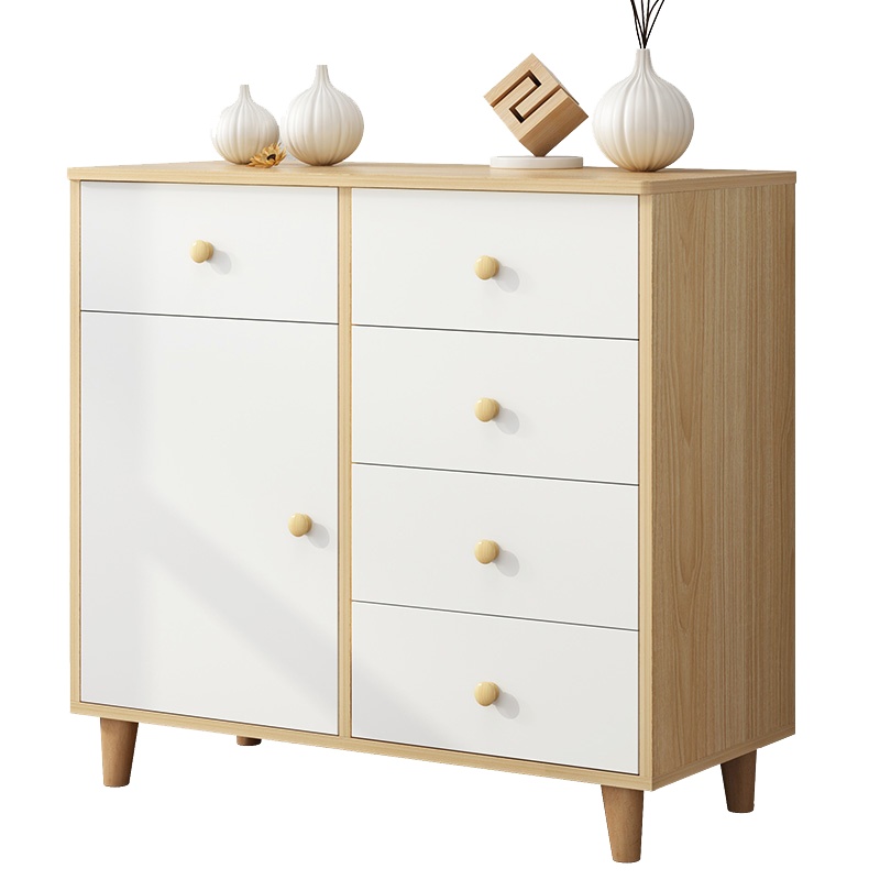 [特价]北欧卧室五斗柜特价收纳柜实木储物柜厨房简约现代多功能组合柜子斗橱宜家风格斗柜 组合斗柜橱房柜巧妈妈