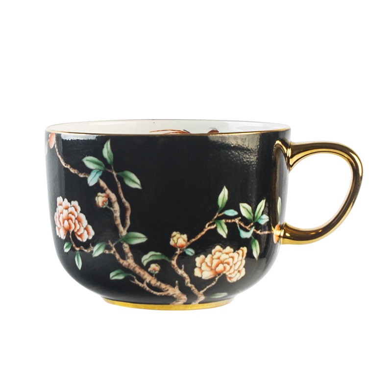 米兰度(Milandu)新中式创意高档骨质瓷咖啡杯居家日用乔迁送礼礼盒装 流金年华系列咖啡杯