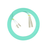 千天(QANTOP)光纤跳线 电信级光纤熔接收发器尾纤 光端机适用 LC-SC多模双芯OM3- QT-GXTX293