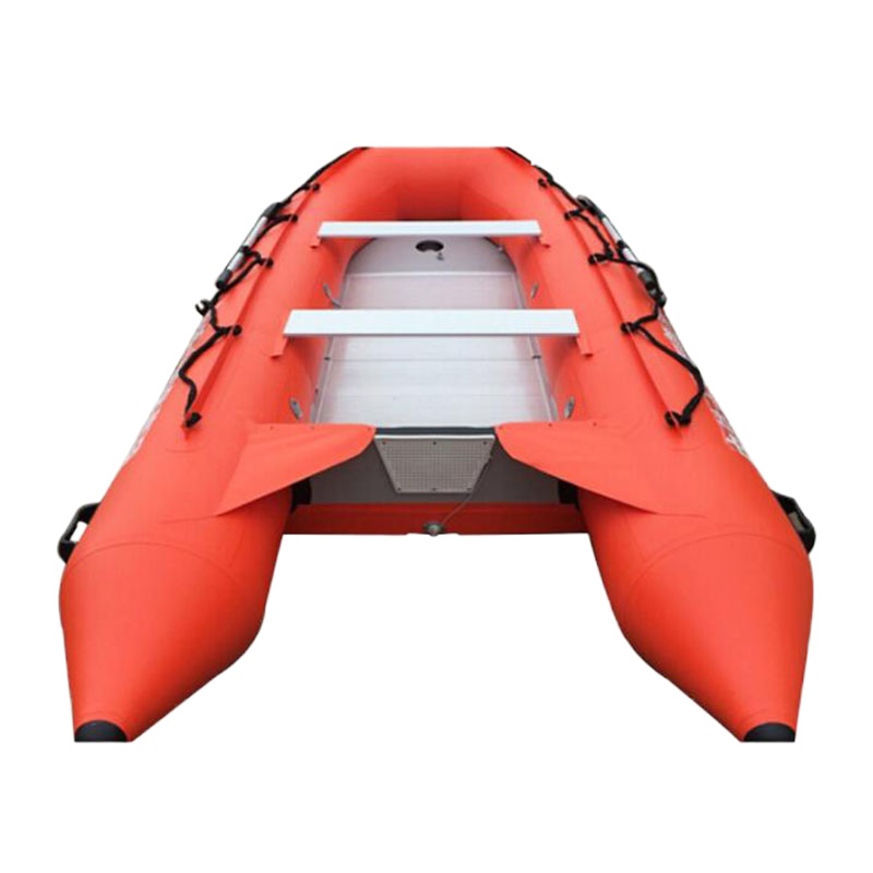 欢奥橡皮艇 冲锋舟铝合金救生快艇充气 5至6人铝合金底3.6米+二冲程3.5马力马达