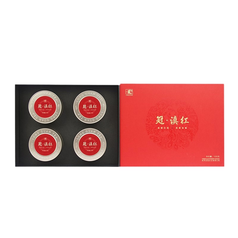 西湖龙冠甄选红茶云南德宏冠滇红精品25g*4组合装100g