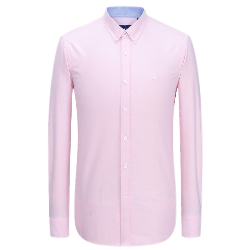 Youngor/雅戈尔秋季新品男士商务正装粉红DP免烫长袖衬衫632OKY