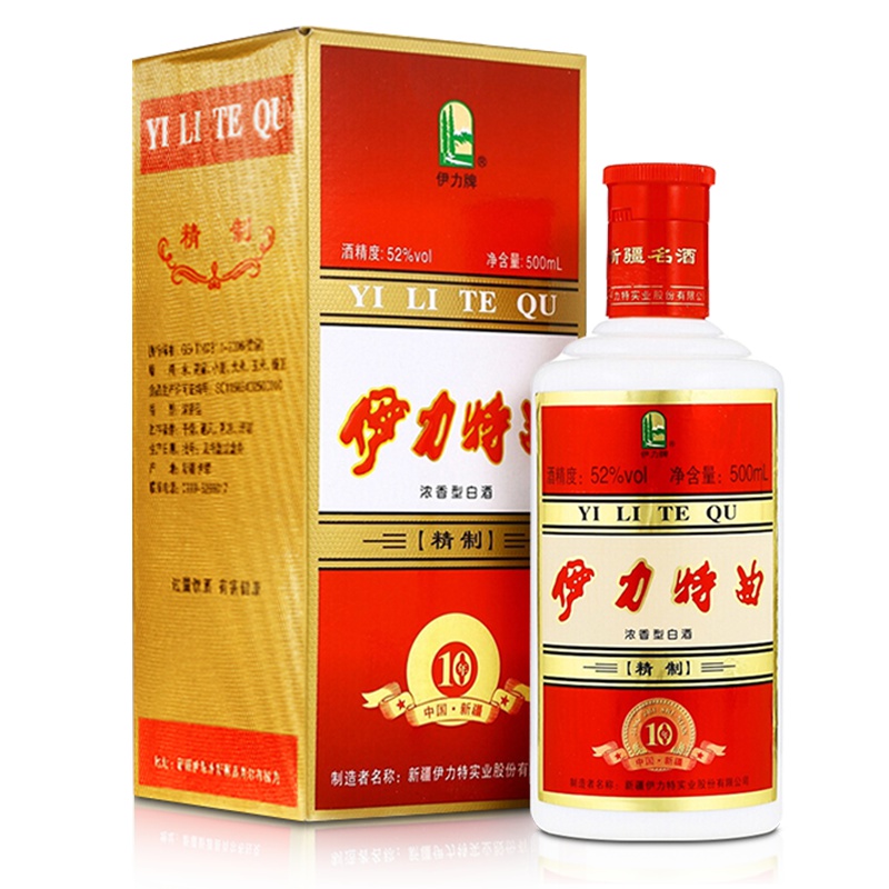 伊力特 52度伊力特曲精制500ml 单瓶装白酒