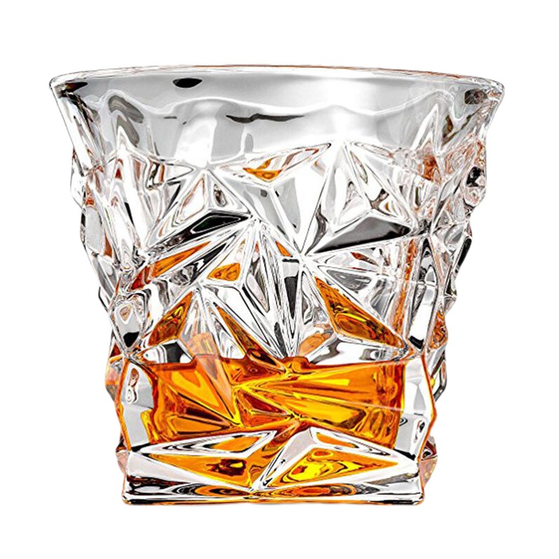 春之晖 威士忌杯洋酒杯无铅玻璃欧式创意烈酒杯啤酒杯四方底家用6只