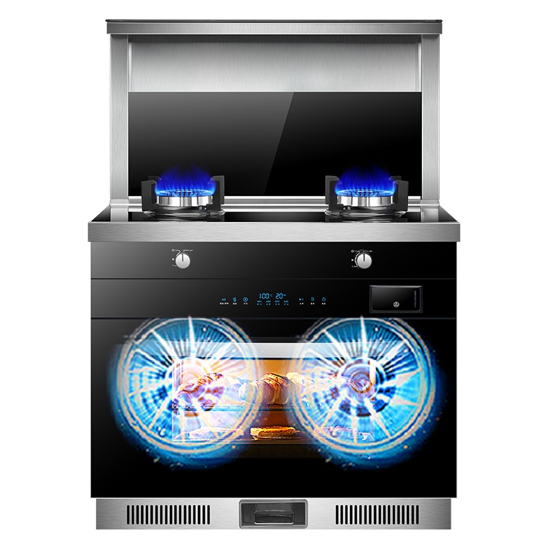 帅人(sazn)ZKSD2升级双电机集成灶 蒸烤箱一体机 家用侧吸下排油烟机燃气灶套装 自动清洗(液化气)