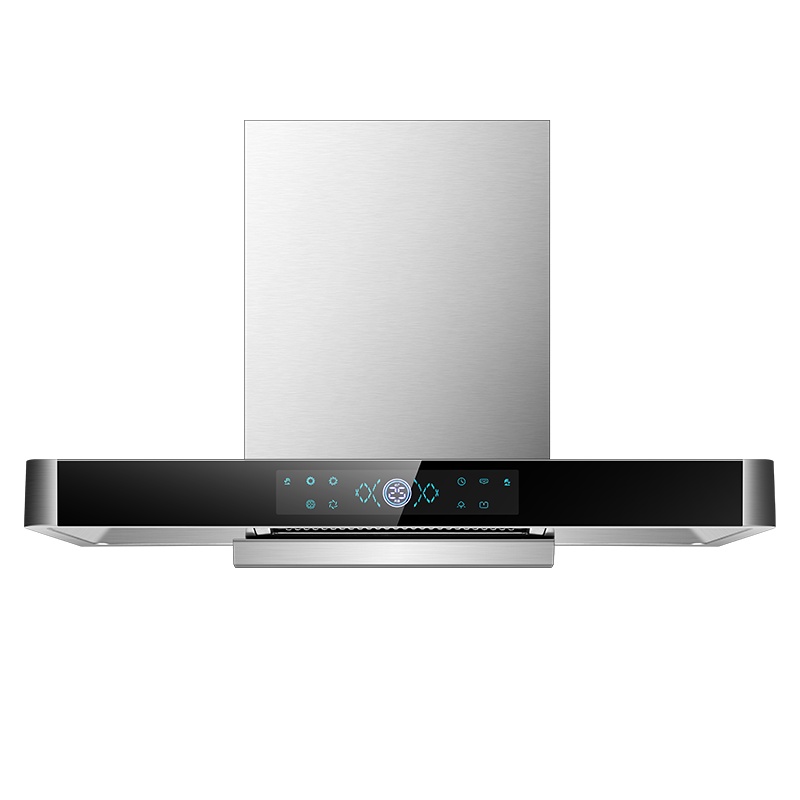 尊威顶吸式欧式大吸力深腔T型吸排油烟机体感智能清洗家用厨房|智能感应+自动清洗+智能语音播报A027