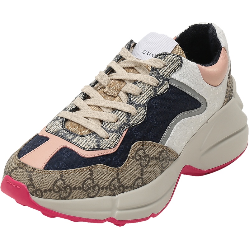 GUCCI 古驰 女士 Rhyton系列织物休闲鞋运动鞋 620185 99WF0