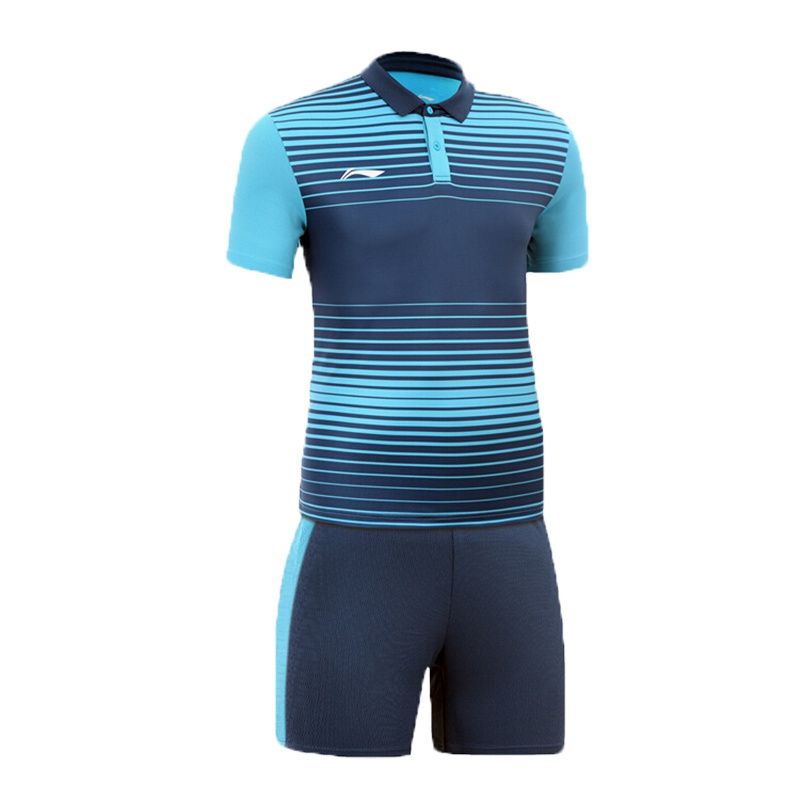 李宁 组队套装AATL097-1 海豚蓝/浊普蓝