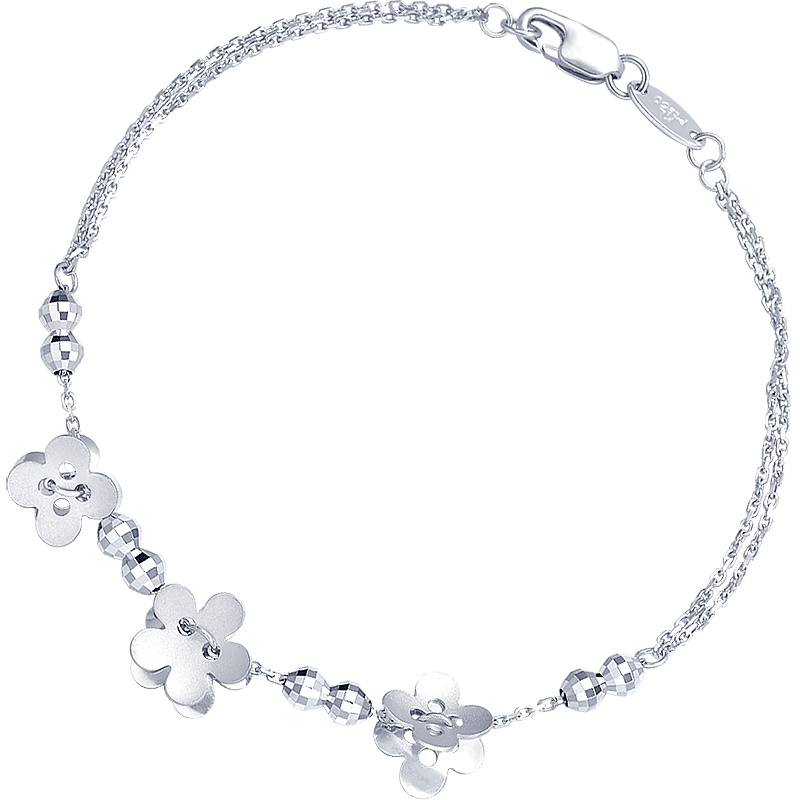 周生生(CHOW SANG SANG)Pt950花仔铂金手链白金手链女士款 计价