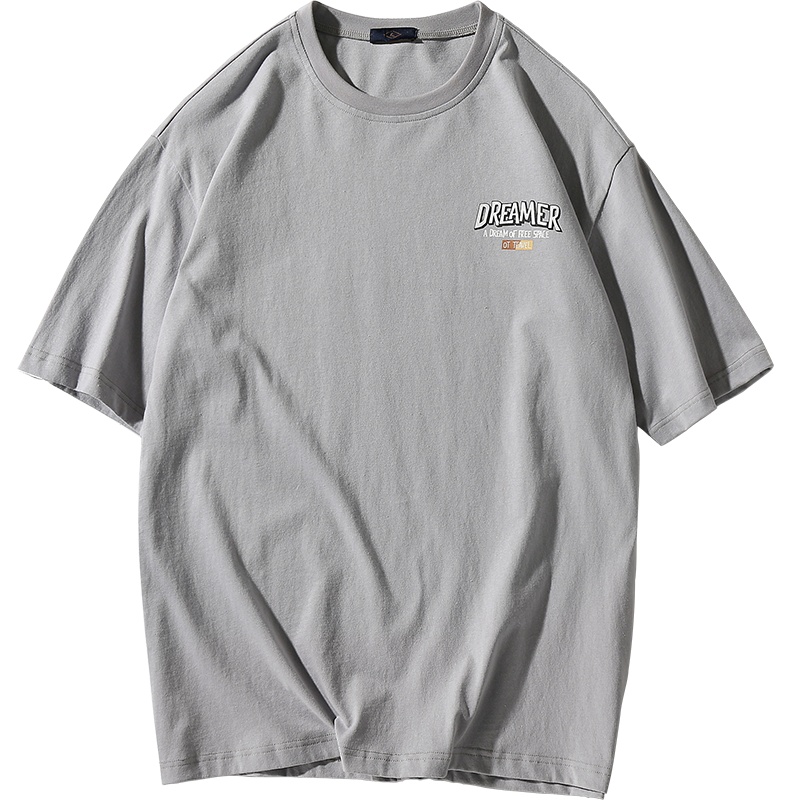 2020夏新款短袖t恤男oversize飞行梦想家印花体恤衫休闲男装