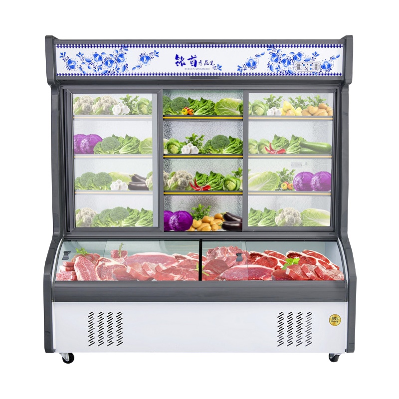 铭首(Minsow) HY-2000 2米 点菜柜 商用展示柜 上冷藏柜下微冻柜 保鲜柜 麻辣烫柜 商用陈列柜