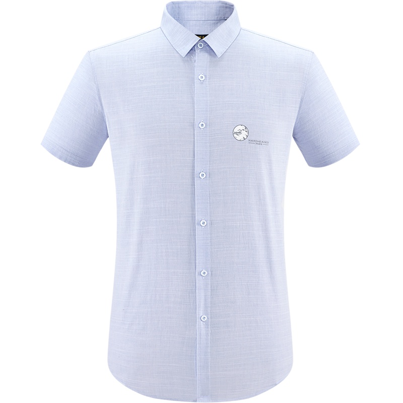 HLA海澜之家清爽透气休闲衬衫2019夏季舒适有型短衬男 HNECJ2R111A