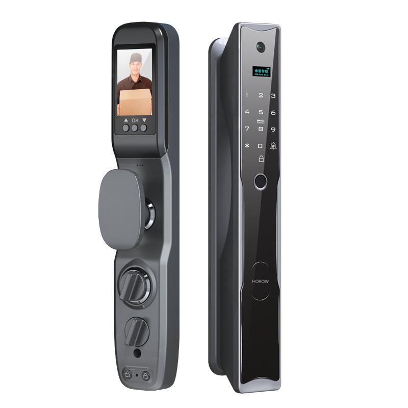 希箭 家用防盗门酒店门锁电子锁全自动刷卡锁K5E 猫眼wifi全自动智能锁