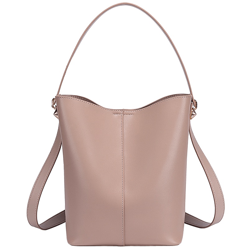 高尔夫GOLF牛皮单肩包时尚女士斜挎包大容量子母袋简约手提包水桶包