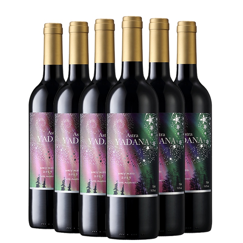 澳洲进口红酒 雅典娜星空干红葡萄酒 750ml*6瓶 整箱装