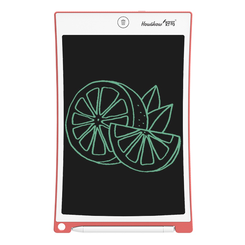 好写(howshow)儿童涂鸦绘画板 光能液晶手写板 无尘小黑板 学生草稿板 10英寸写字板手绘板 H10A樱桃红