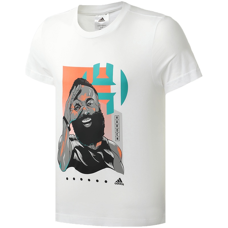 【自营】阿迪达斯男服短袖T恤哈登漫画休闲运动服FM4776