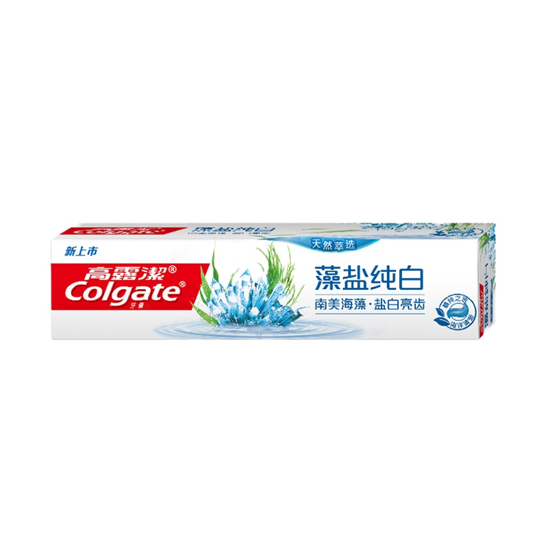 高露洁(Colgate) 高露洁藻盐纯白牙膏120克/支 48支/箱 单箱装